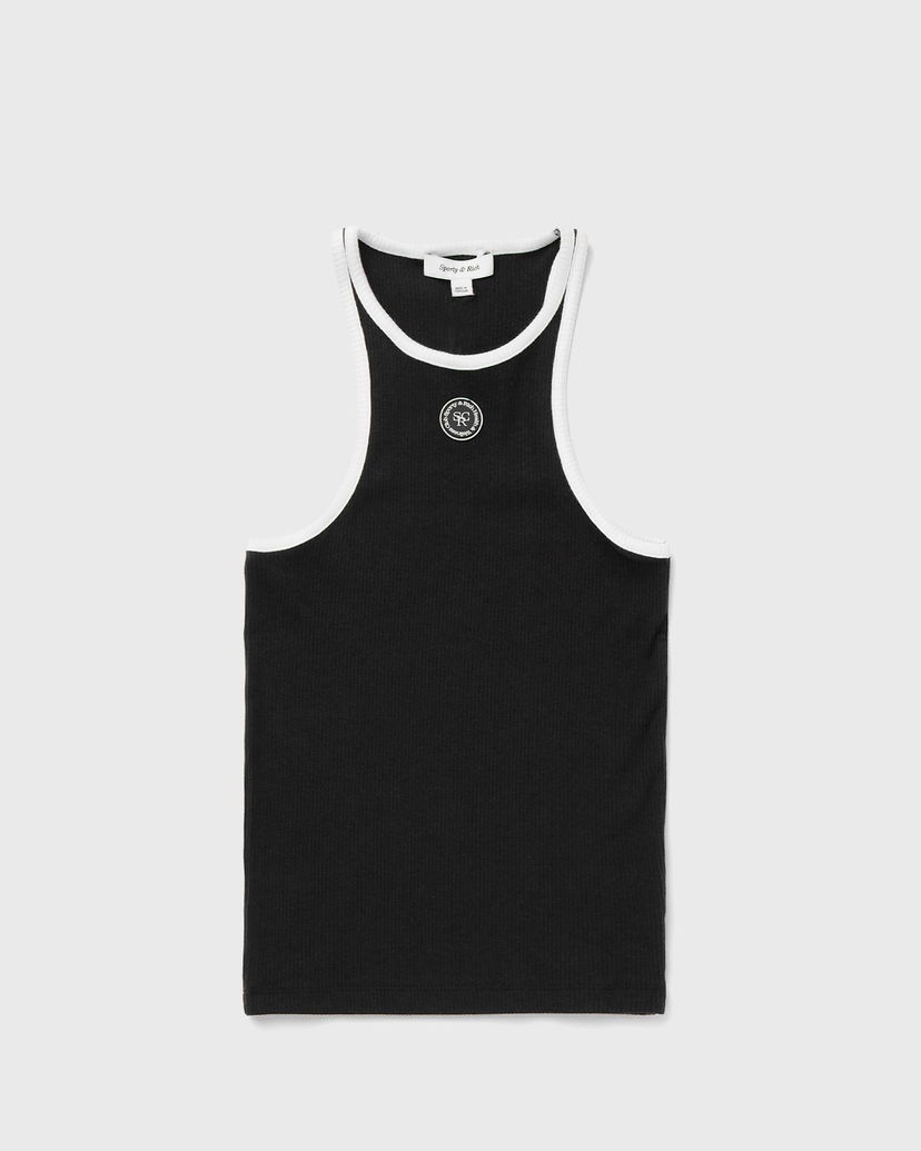 Linne Sporty & Rich SRHWC Ribbed Tank Svart | TO033S405SB