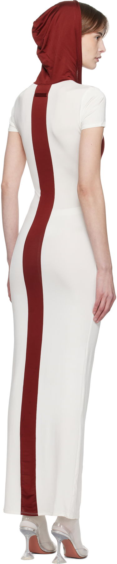 Klä Jean Paul Gaultier Jean Paul Gaultier 'The Chevrons' Maxi Dress Vit | 25/33-F-RO346P-J084-0128, 2