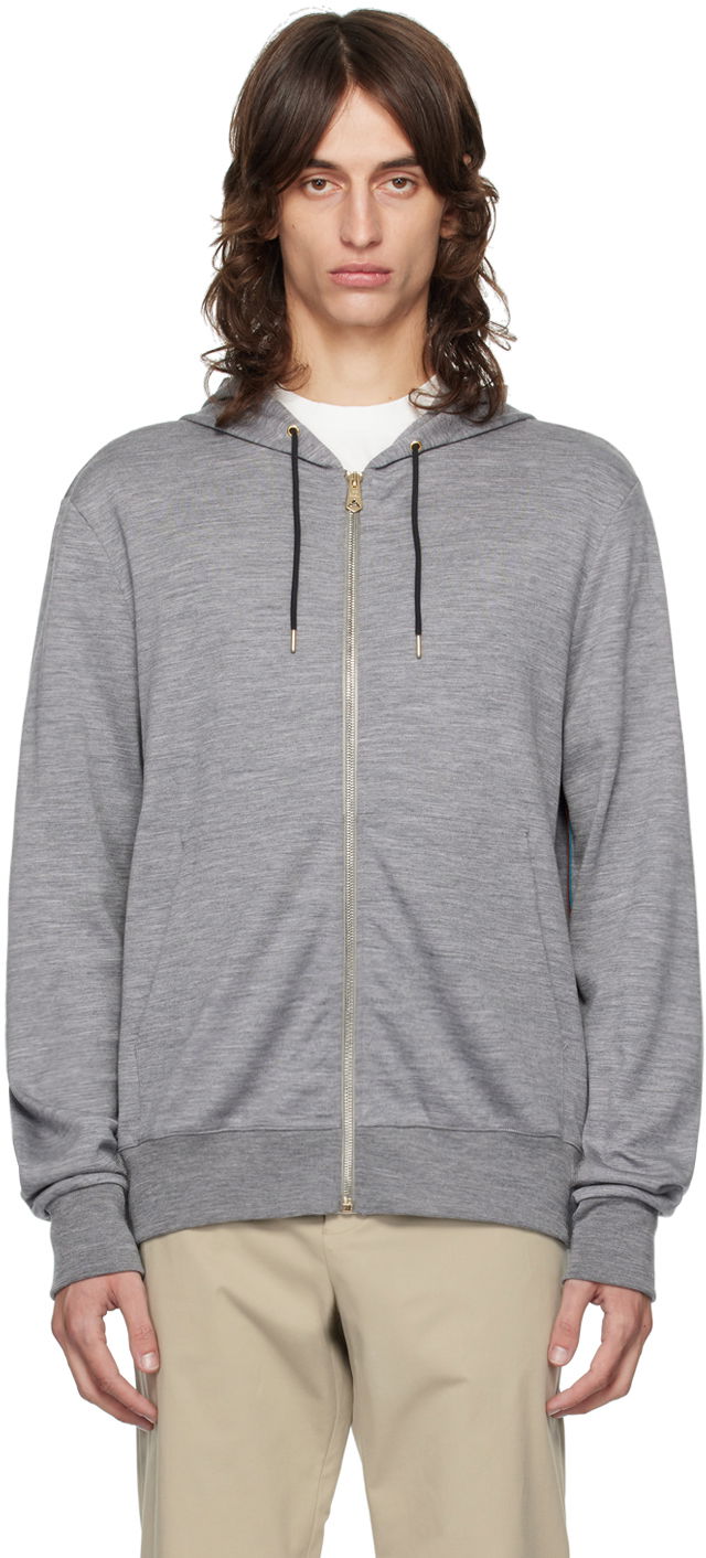 Sweatshirt Paul Smith Paul Smith Signature Stripe Zip Hoodie Grå | M1R-300S-H00035-72
