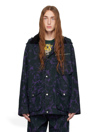 Jacka Burberry Rose Print Jacket Purpur | 8076688