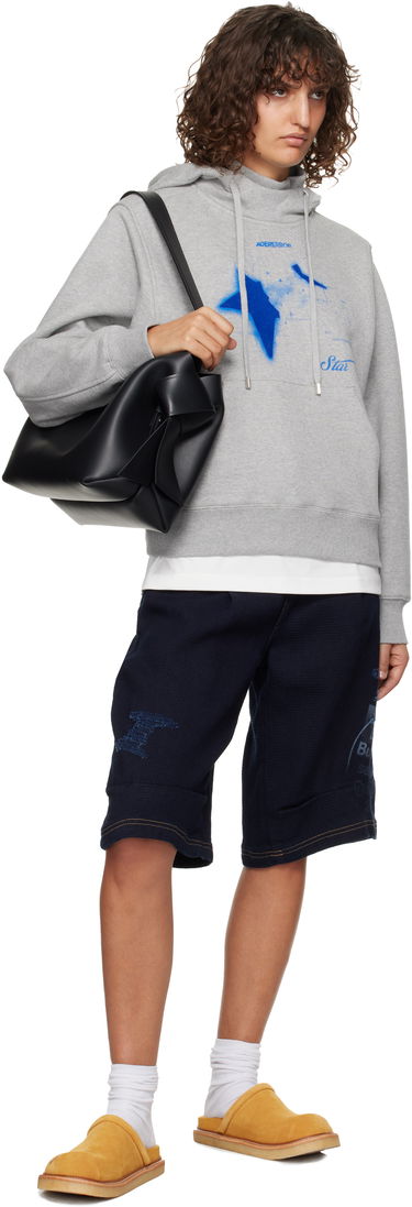 Sweatshirt ADER ERROR Star Print Hoodie Grå | BN01FWHD0103GR, 3