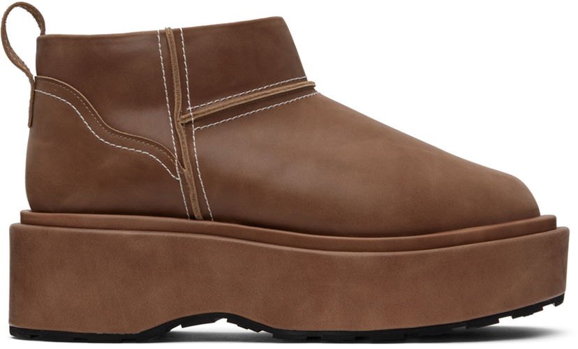 Tillbehör We11done We11done Pull-Loop Platform Boots Brun | WD-AO1-23-468-W-BR