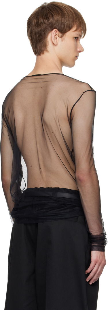 T-shirt Ann Demeulemeester Ann Demeulemeester 'Angel Divine' Sheer Long Sleeve T-Shirt Svart | B0013163-FA585-099, 2