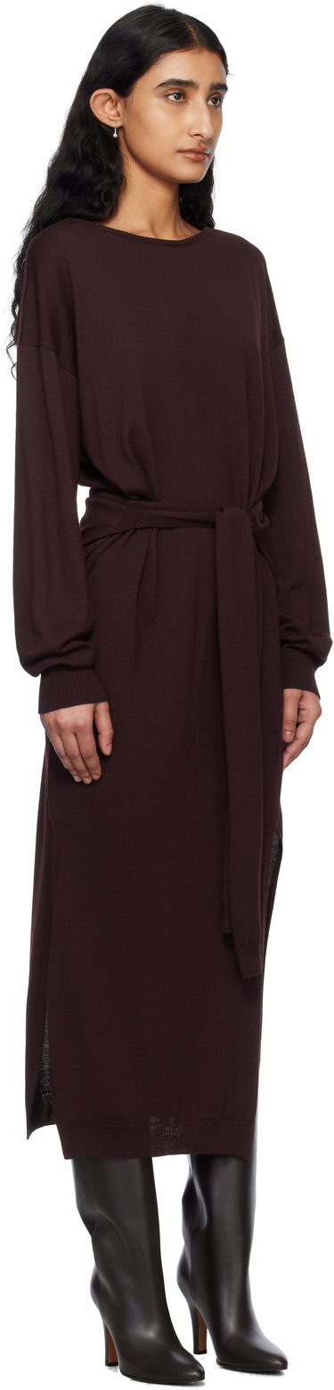 Klä LEMAIRE LEMAIRE Trompe L'Oeil Knit Maxi Dress Bourgogne | DR1093 LK087, 1