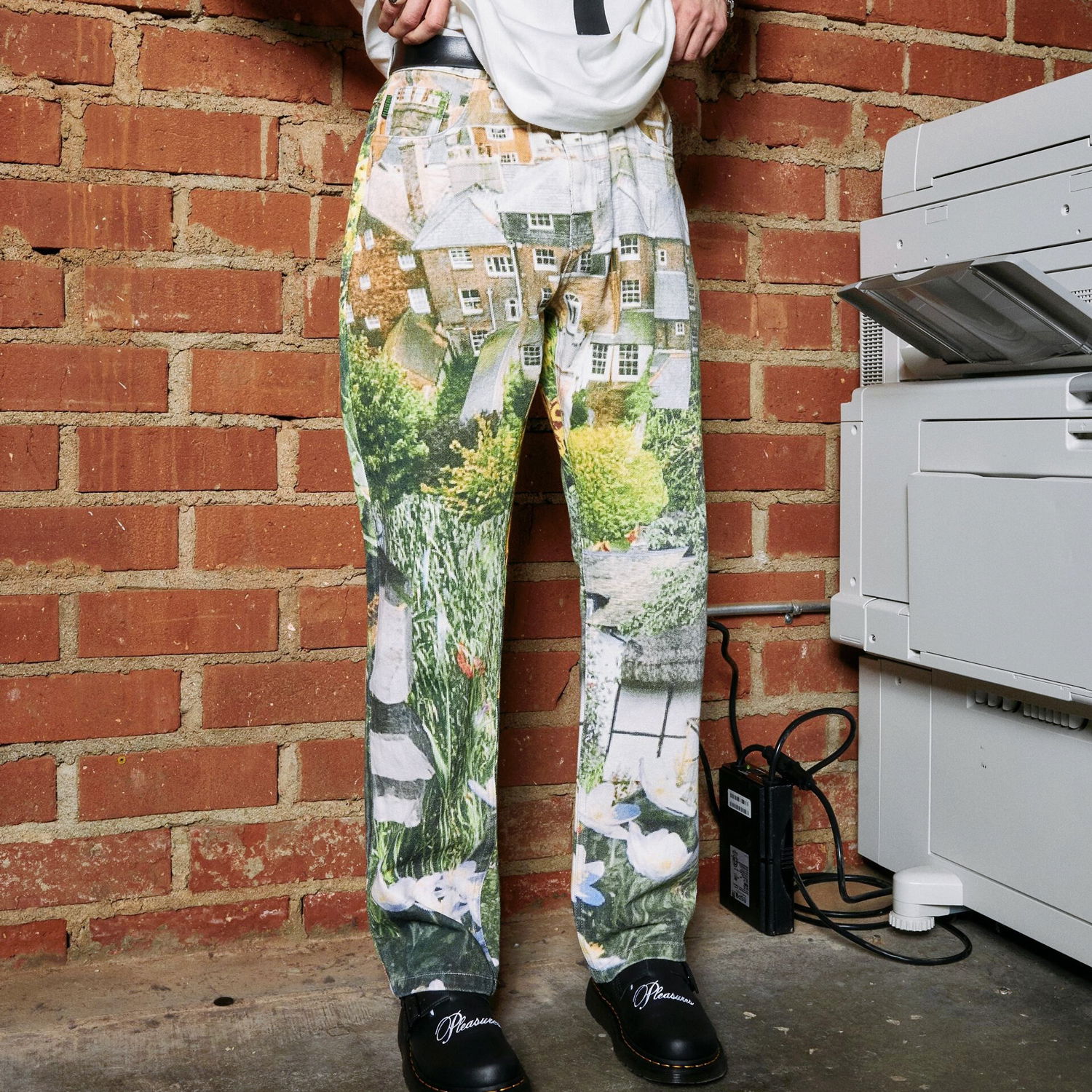 Jeans Pleasures Garden 5 Pocket Denim Pants Grön | P22W042-MULTI, 1