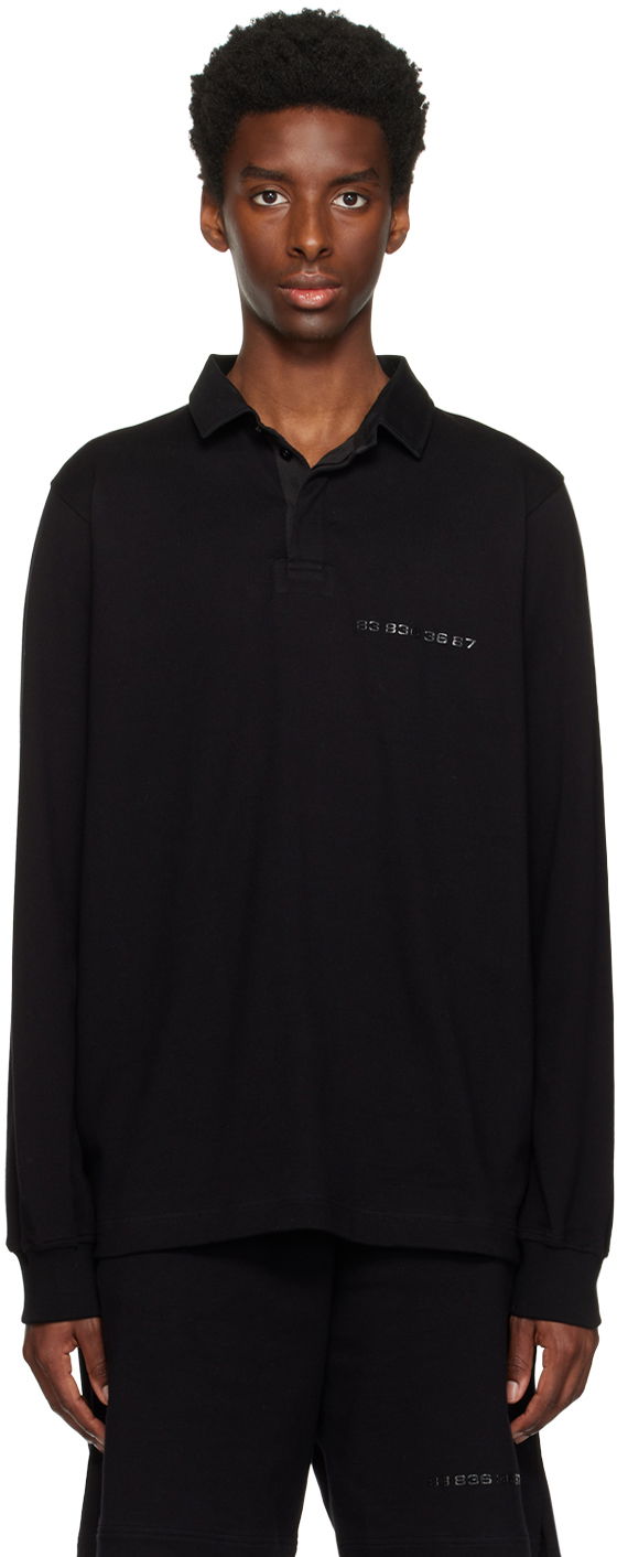 Polotröja VETEMENTS Bonded Long Sleeve Polo Svart | VL16TO100B