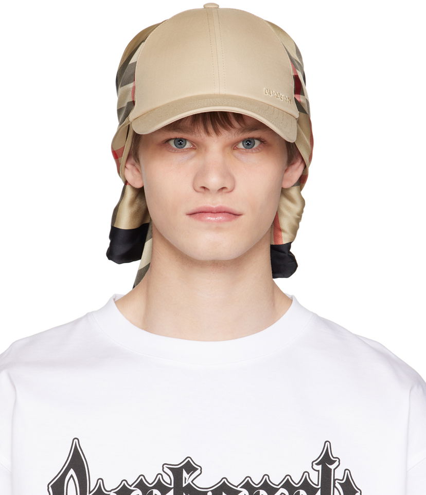 Halsduk Burberry Scarf Tie Cap Beige Beige | 8069219