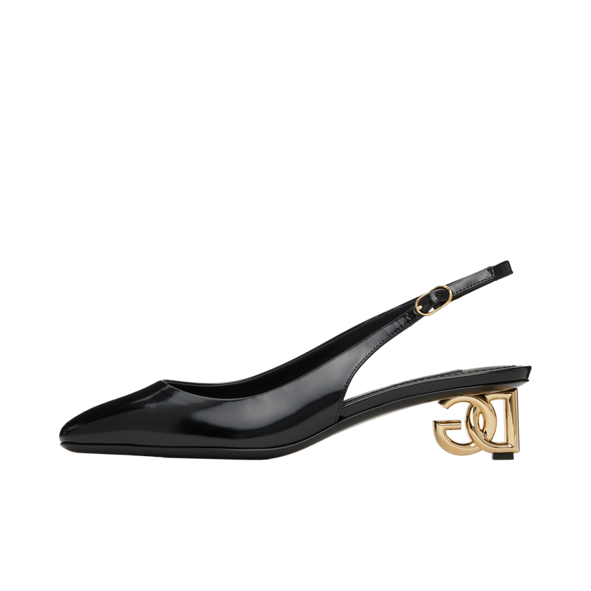 Sneakers och skor Dolce & Gabbana Dolce&Gabbana Patent Leather Slingback Heels Svart | CG0913 A1037