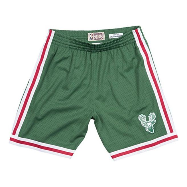 Shorts Mitchell & Ness Mitchell & Ness NBA Swingman Shorts Milwaukee Bucks Grön | SMSHGS18240-MBUDKGN71