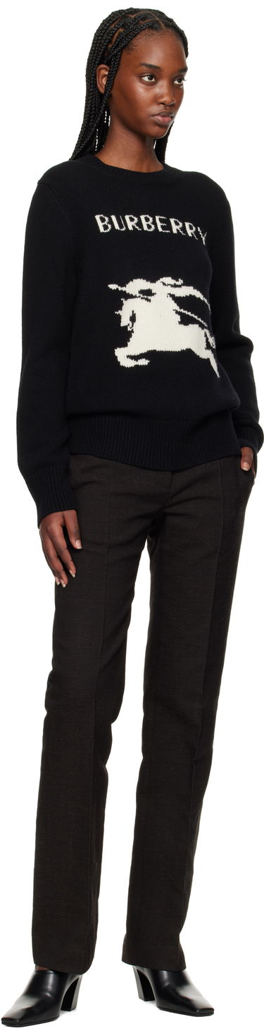 Sweater Burberry Burberry Equestrian Knight Design Wool Cashmere Sweater Svart | 8103048, 3