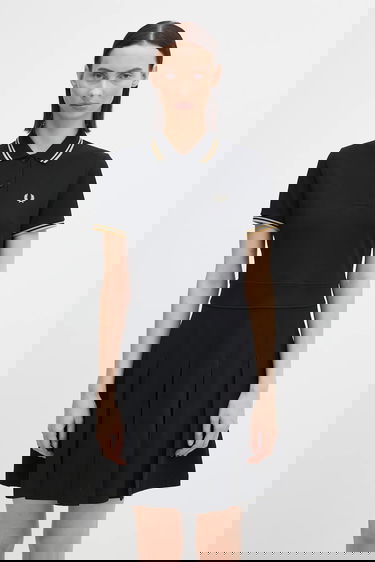 Klä Fred Perry Polo Dress Pleated Mini Svart | D1177, 0