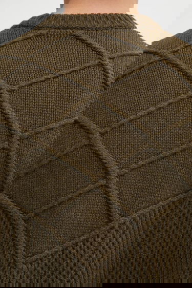 Sweater Drôle de Monsieur Drôle de Monsieur La Maille Monogramme Wool Knit Sweater Grön | I.PO180.WO018, 4