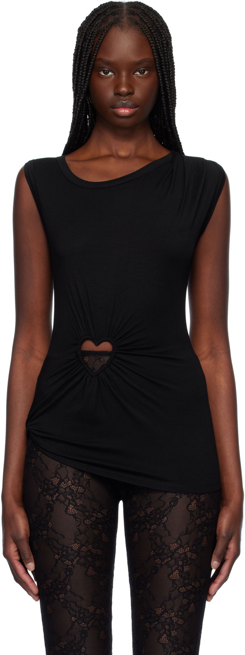 Linne Ambush AMBUSH Heart Shape Tank Top Svart | 12115214
