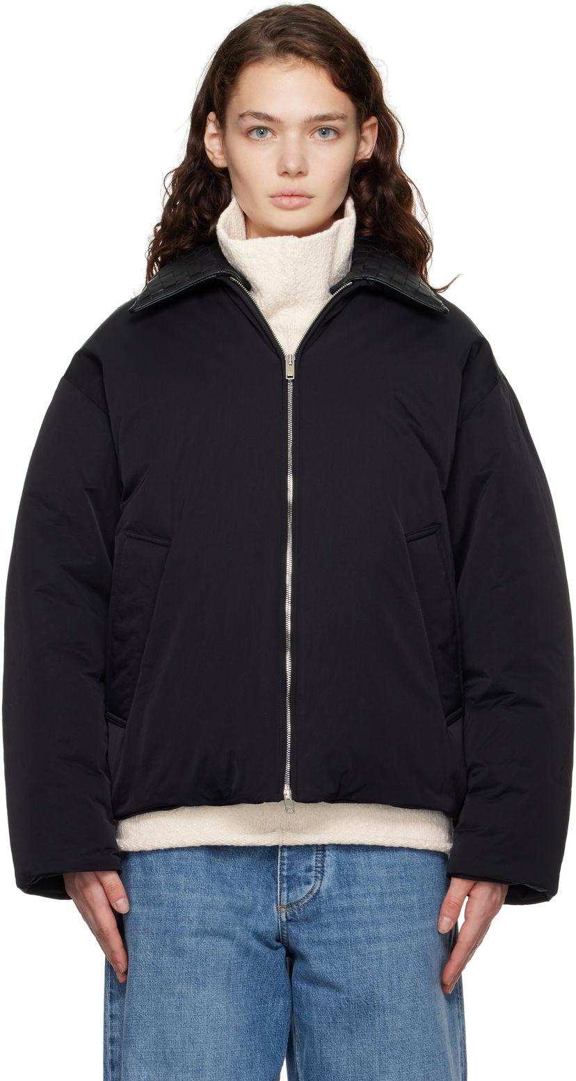 Pufferjacka Bottega Veneta Tech Nylon Down Jacket Svart | 809558 VF4K0