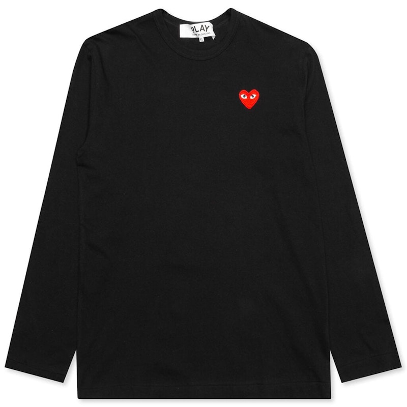 T-shirt Comme des Garçons Emblem Long Sleeve T-Shirt Svart | AZ-T117-051-1