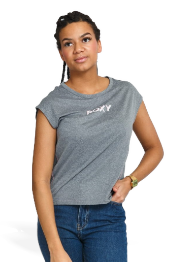 T-shirt Roxy Training Girl Tee Grå | ERJKT03811-KVJ0