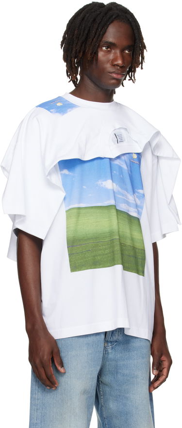 T-shirt VETEMENTS Vetements Desktop Double Layered T-Shirt Vit | UH76TR770W, 4