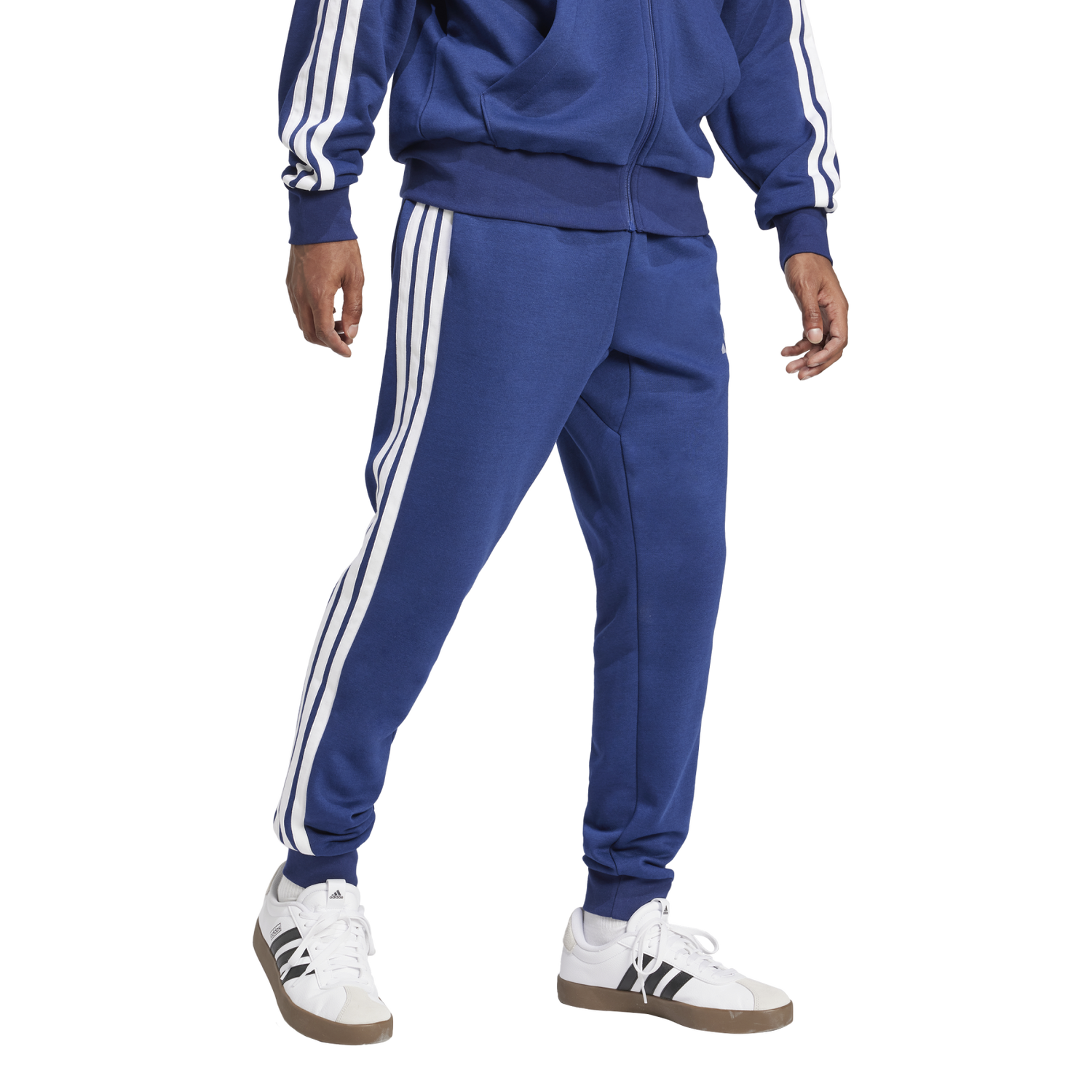 Träningsbyxor adidas Performance 3-Stripes Fleece Track Pants Blå | JD1859, 1