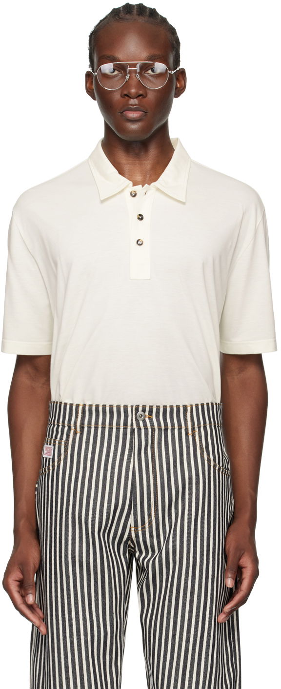 Polotröja Bottega Veneta Light Polo Vit | 796163-V4DG0-9317