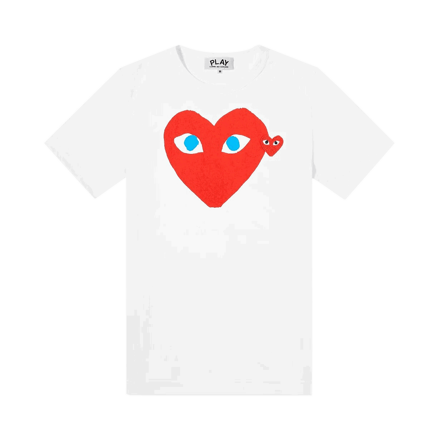 T-shirt Comme des Garçons PLAY Double Heart Logo T-Shirt Vit | P1T085, 0