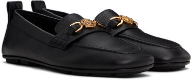 Sneakers och skor Versace Leather Driver Loafers Svart | 1017072_1A12110, 3
