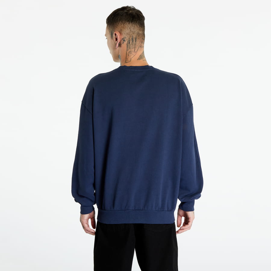 Sweater Urban Classics Heavy Terry Garment Dye Crewneck Mörkblå | TB4956-00800, 1