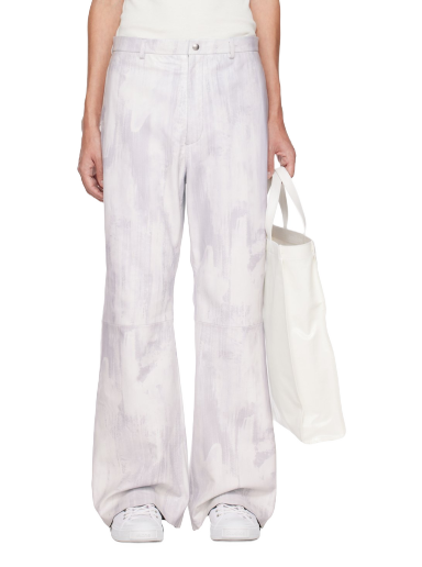 Byxor Acne Studios x SSENSE Leather Trousers Vit | CK0072-