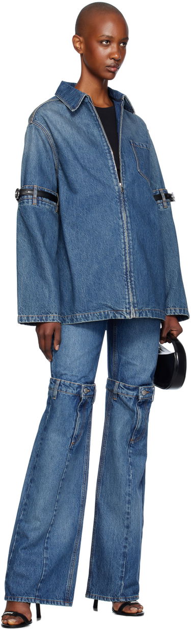 Jacka Coperni Denim Jacket With Open Elbows Blå | COPCH42252, 3