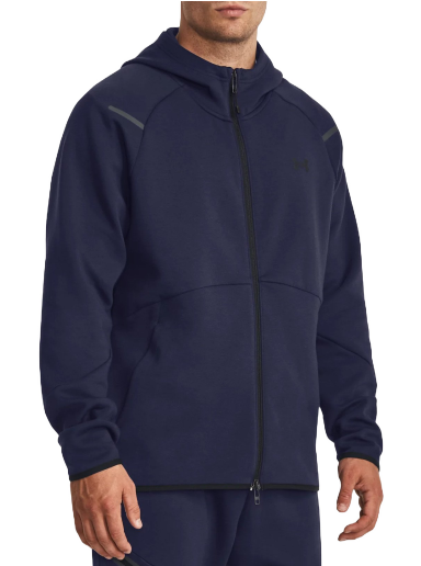 Sweatshirt Under Armour Unstoppable Fleece Full-Zip Hoodie Mörkblå | 1379806-410