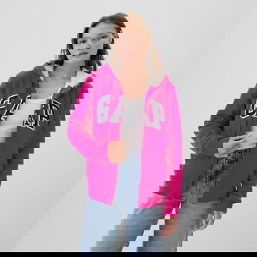 Sweatshirt GAP Logo Sherpa Fullzip Hoodie Bright Beet Rosa | 498594-01, 0