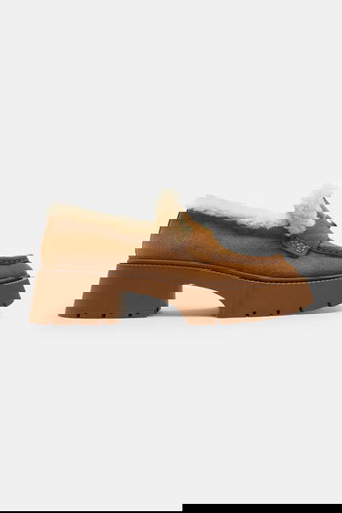 Sneakers och skor Coach Leah Platform Suede Shearling Loafers Brun | CCH84.PP1, 0