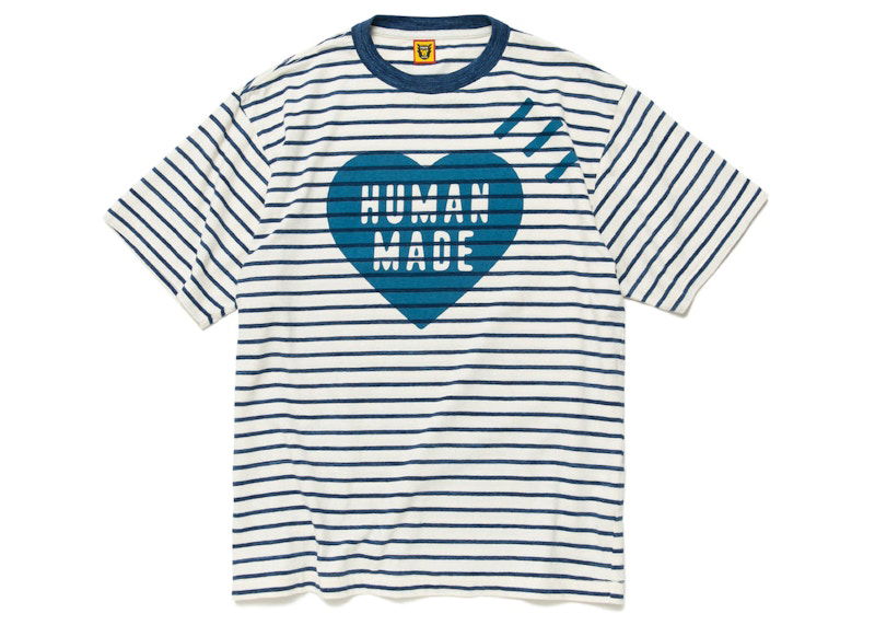 T-shirt Human Made Striped Heart Graphic T-Shirt Vit | HM25CS033