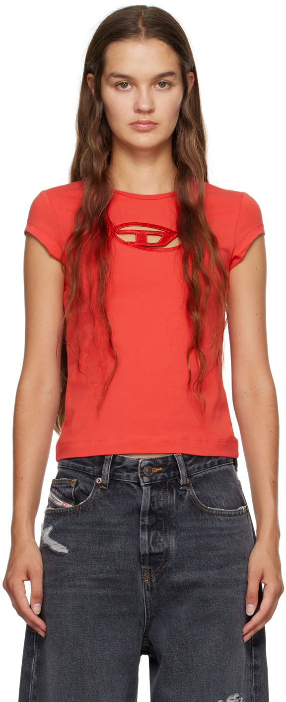T-shirt Diesel T-Angie T-Shirt Röd | A06268 0AFAA