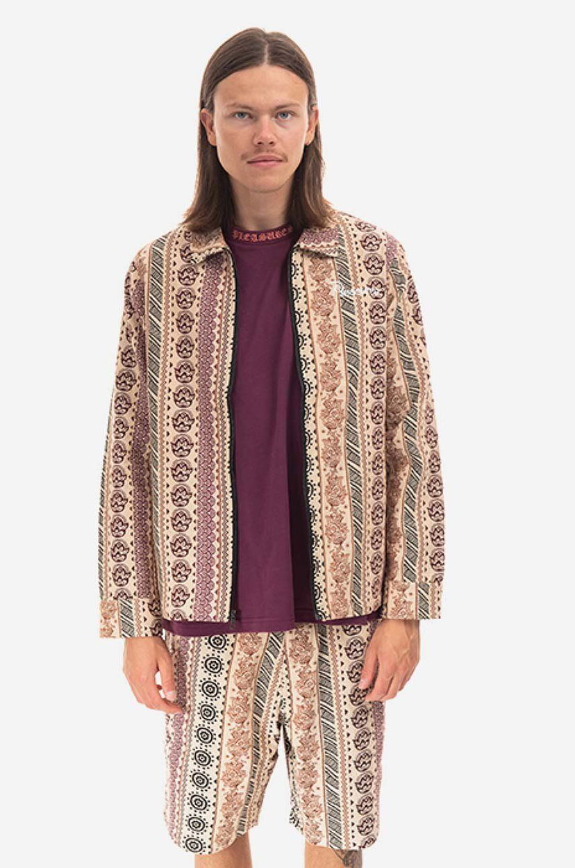 Jacka Pleasures Patterned Jacket Beige | P22F037