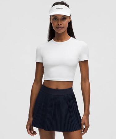 Crop top lululemon Cropped T-Shirt Slim Fit with Built-in Bra Medium Support B/C Cups L Vit | prod11871026, 0