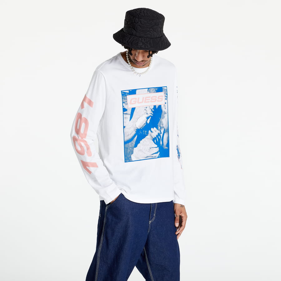 T-shirt GUESS Lion Logo Tee Vit | M2YI26I3Z00-G011, 0