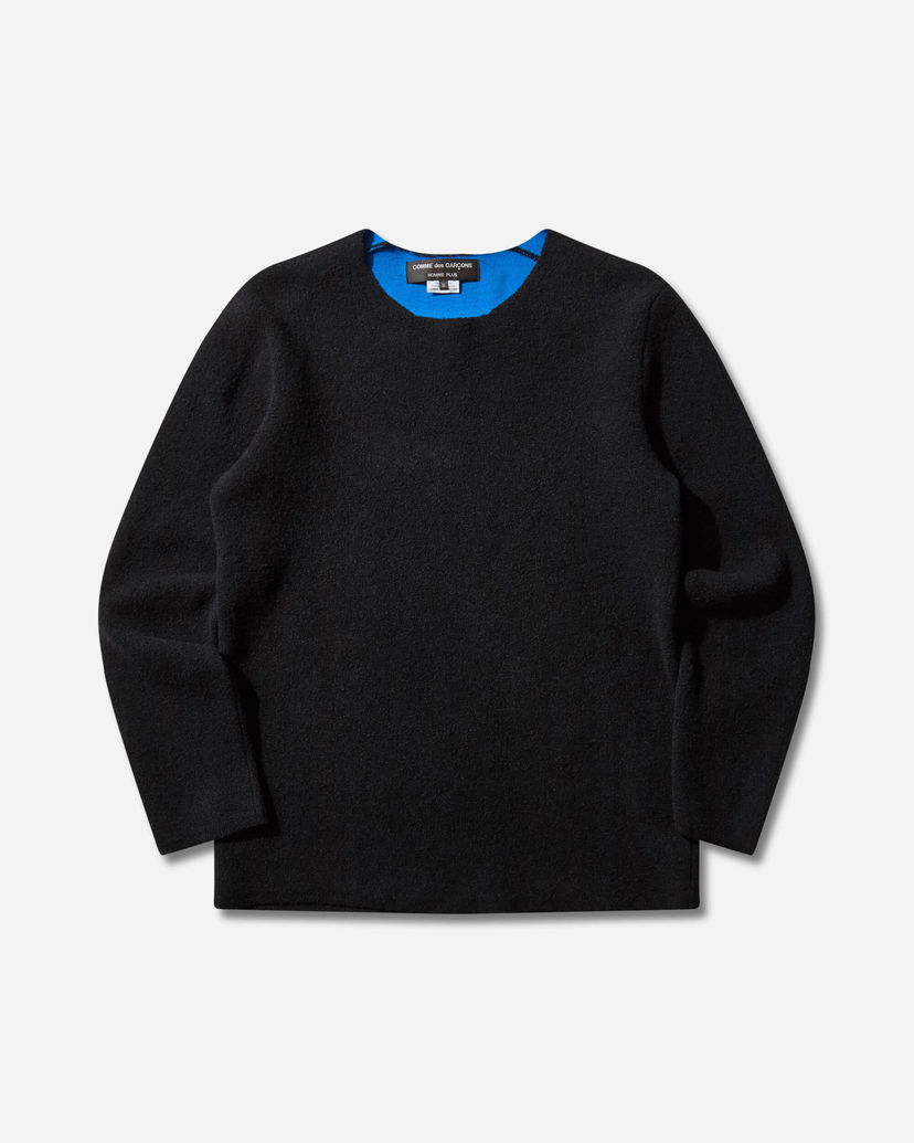 Sweater Comme des Garçons COMME des GARÇONS HOMME PLUS Wool Sweater Svart | PP-N011-W25 3