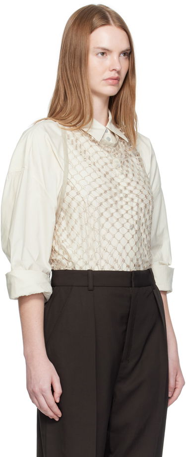 Linne LEMAIRE LEMAIRE Fishnet Halter Top Beige | TO1473 LF1509, 1