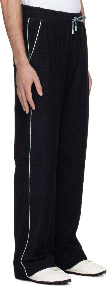 Träningsbyxor Casablanca Casablanca Monogram Jacquard Towelling Sweatpants Svart | MPF25-JTR-270-01, 1