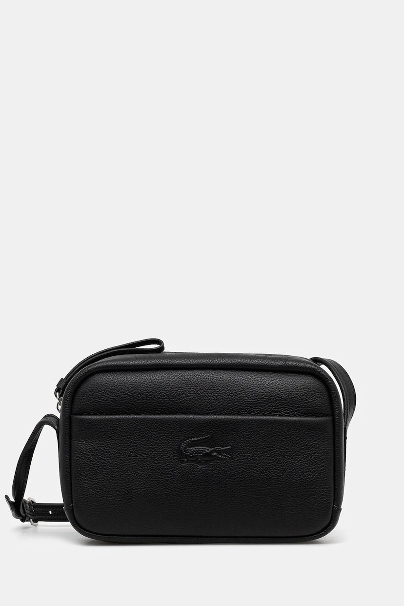 Handväska Lacoste Lacoste Leather Crossbody Bag Svart | NF4506IE