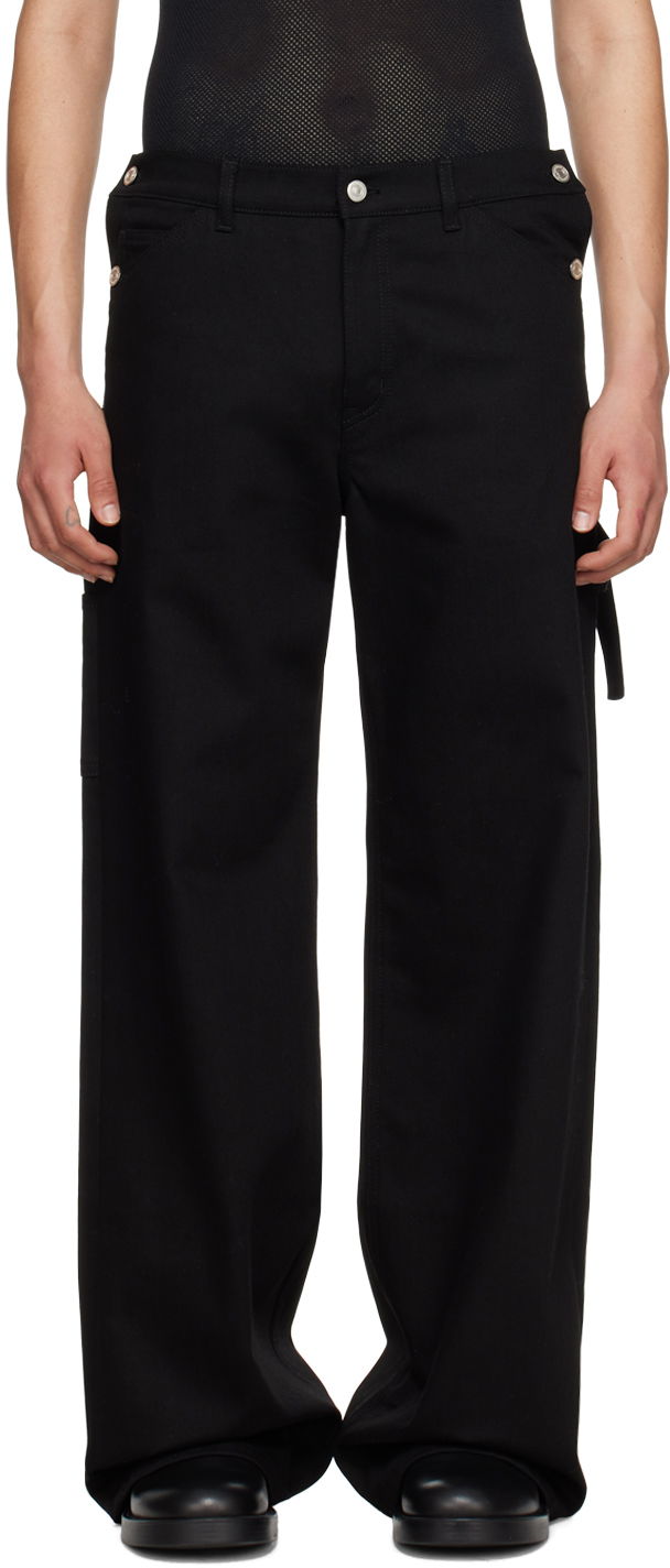 Cargo byxor Courrèges Courrèges Sailor Jeans Svart | 124DPA188DE0020