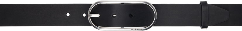 Bälten rag & bone Rag & Bone Rounded Rebound Leather Belt Svart | WJW25SB1078LE78