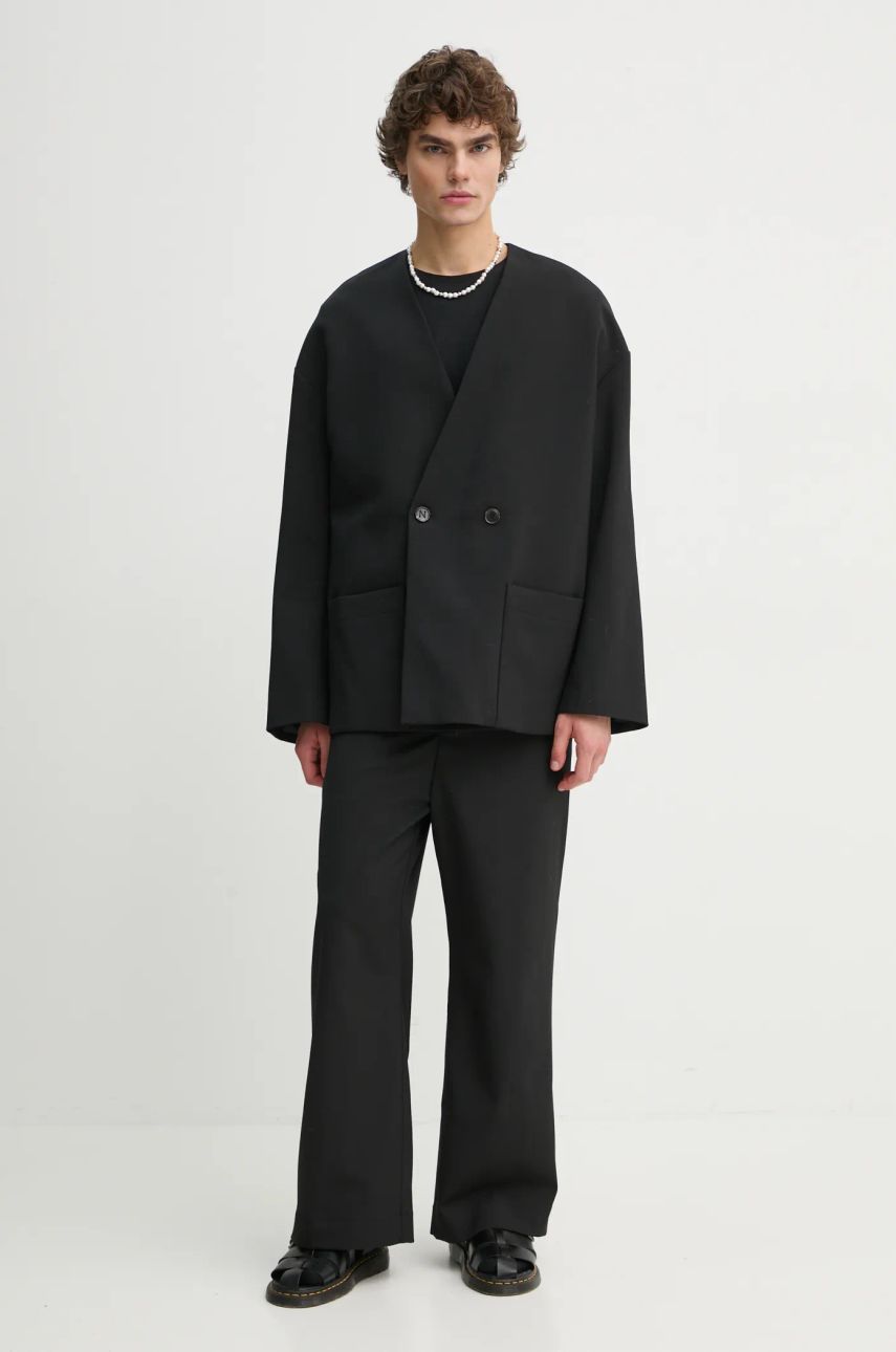 Jacka Nanushka Nanushka CEDRIC Wool Blend Blazer Svart | NM24FWJK24499, 1