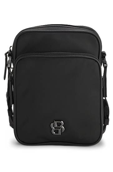 Axelväska BOSS BOSS Twill Reporter Bag with Double B Monogram Svart | 50523462