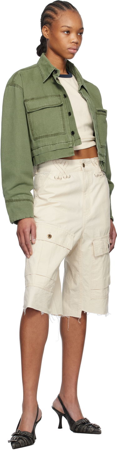 Jacka We11done We11done Cropped Work Jacket Grön | WD-JK0-25-055-W-KK, 3