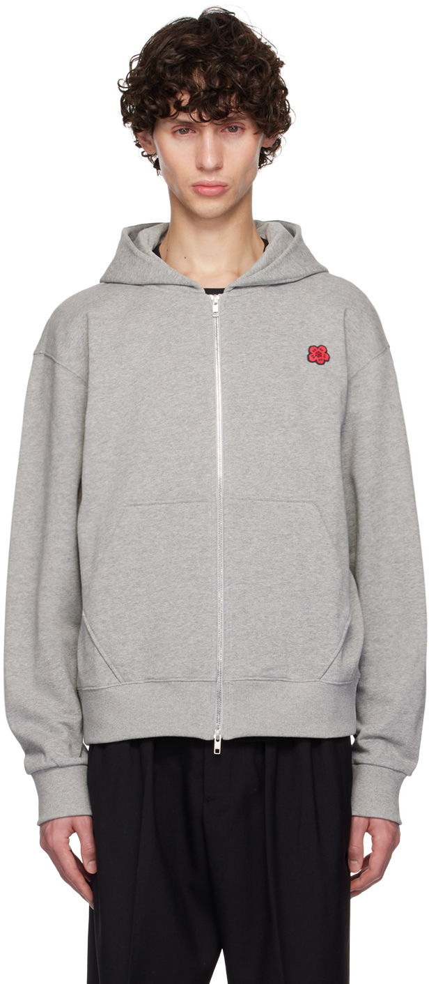 Sweatshirt KENZO Gray Paris 'Boke Flower' Hoodie Grå | FE65SW2254MF