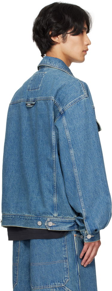 Jacka VETEMENTS Hip-Hop Denim Jacket Blå | UH76DJ250VB, 2