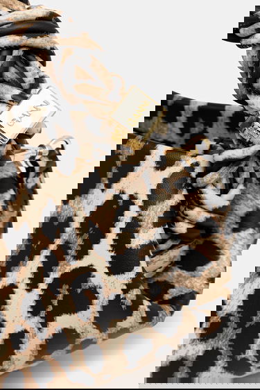 Handväska GANNI Leather Bou Bag Mini Leopard Print with Braided Handle Flerfärgad | A6948, 3