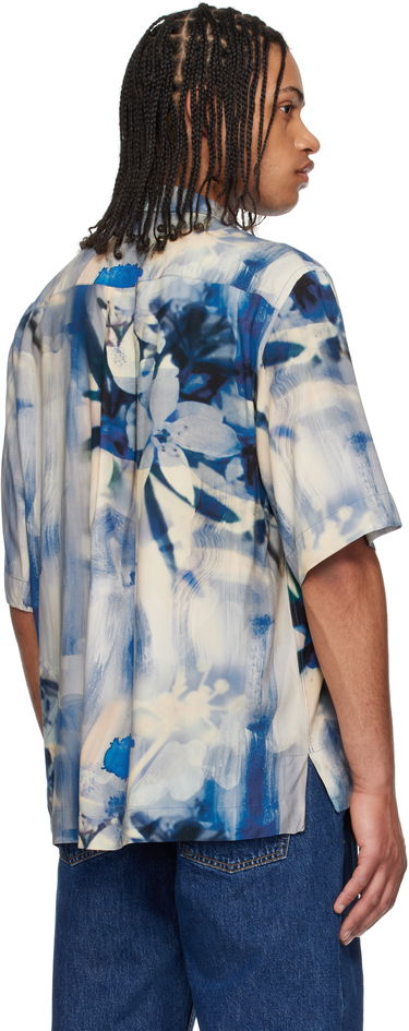 Skjorta Paul Smith Paul Smith Oversized Painted Photograph Viscose Shirt Blå | M1R-426Z-P02653, 2