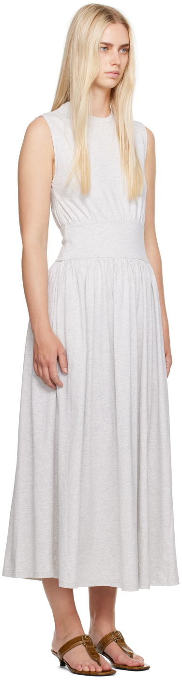 Klä TOTEME Totême Tee Midi Dress Grå | 242-WRD1783-FB0245, 1